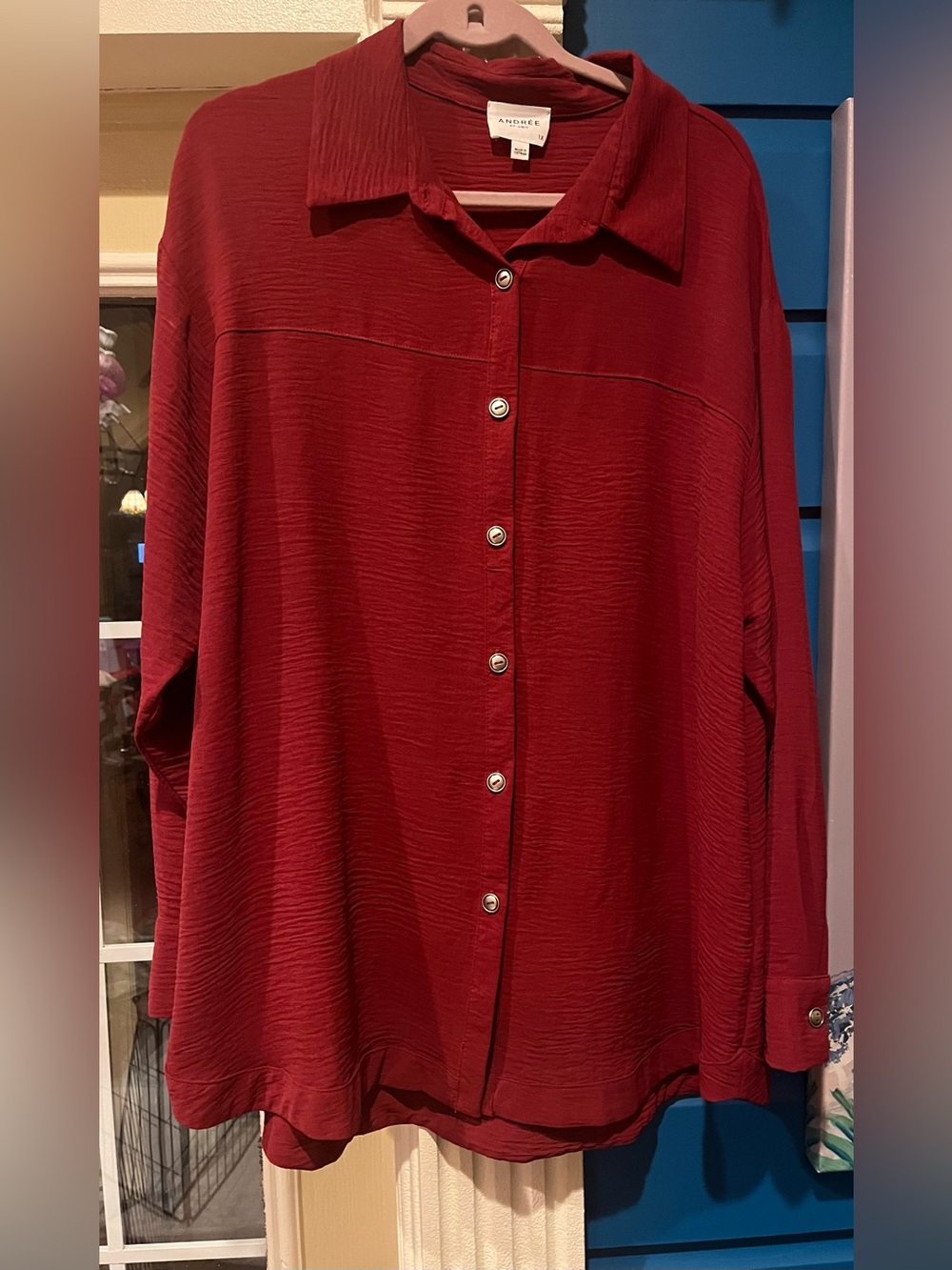 NWOT Andree by Unit ‘It’s Just A Dream’ Button Down Top 1XL - Picture 4 of 11